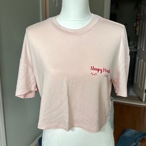 Missguided Pink Crop Top Tee